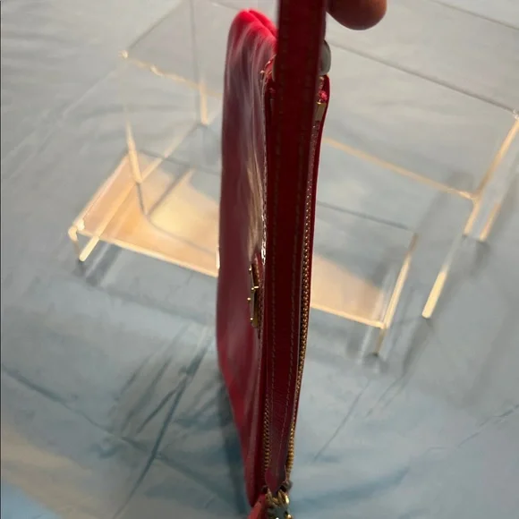 Dooney & Bourke Shiny Red Wristlet - Picture 9 of 9